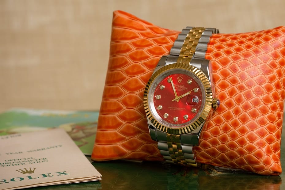 Orange Rolex watch